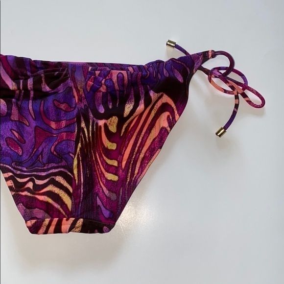Fun Purple & Magenta Side Tie Swim Bottom Medium - Picture 5 of 7